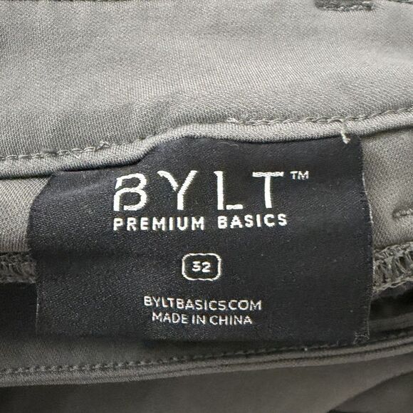 BYLT Premium Basics Shorts Mens 32 Gray 4-Way Stretch Performance Casual Golf - Picture 2 of 10